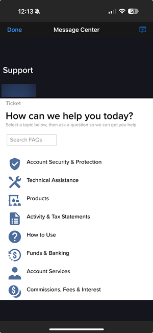 The ticket description on the iPhone. 